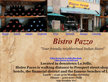 Tablet Screenshot of bistropazzo.com